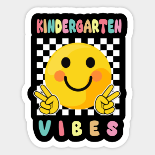 Hippie Kindergarten Vibes Teacher 1st Day Of School Sticker